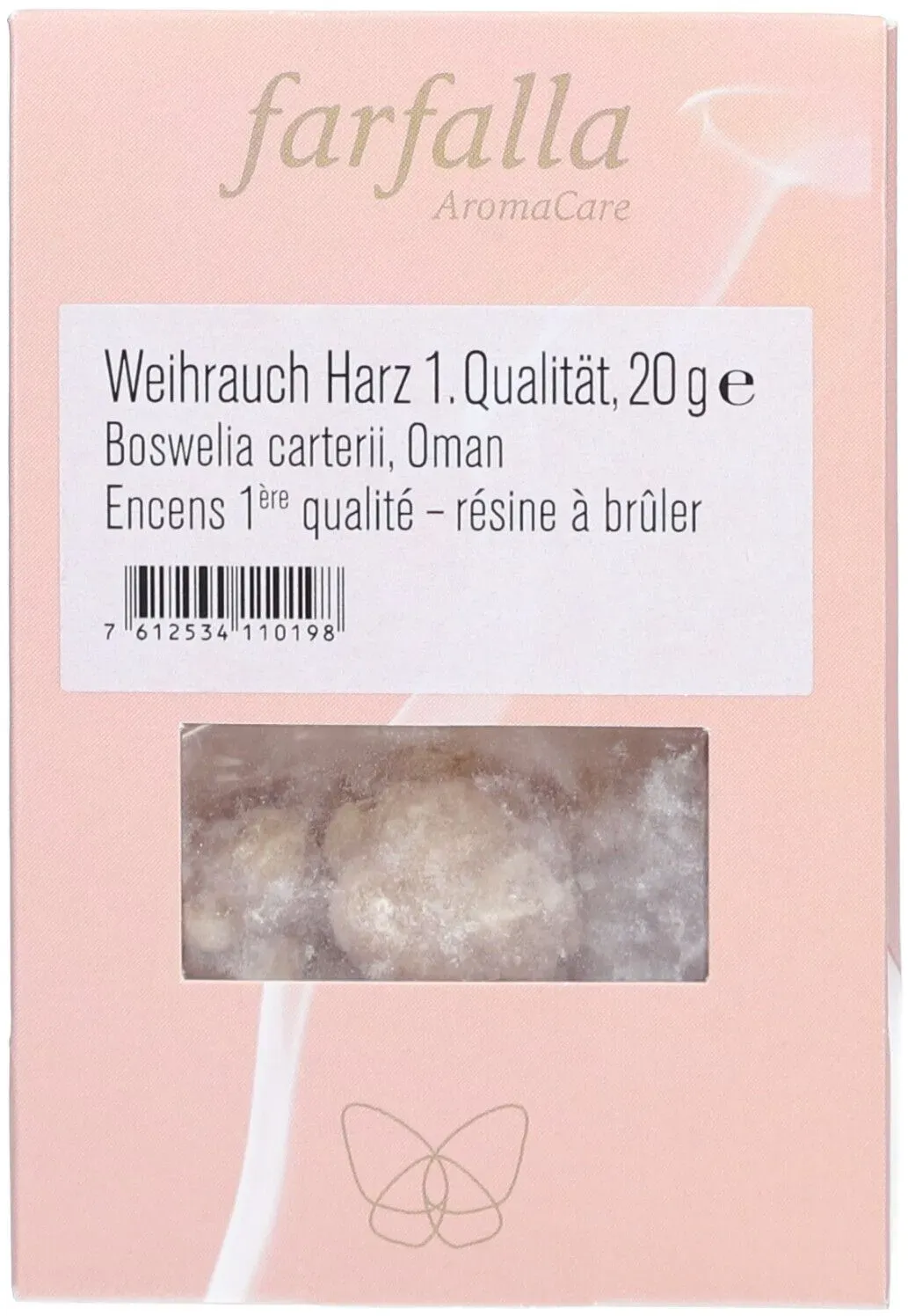 Farfalla Räucherung Weihrauch 1 Qualität 20 g