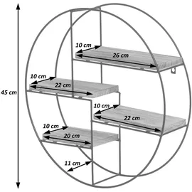 MCW Wandregal 45 x 45 x 11 cm Grau