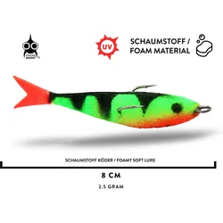 Gummiköder - Spongy One - 2.5g - UV Perch orange|GRÜN NO SIZE