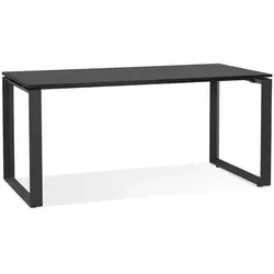 Kadima Design Bürotisch | 160x80 cm | Designer Homeoffice ergonomisch hochwertig | Schwarz Holz-Metall | Schreibtisch