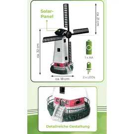 Bonetti Solarleuchte schwarz 53 cm inkl. LED Licht