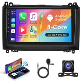 8 Core 2G+64G Android Autoradio für Mercedes Benz W169 W245 B200 W639 Viano W906 Sprinter 9 Zoll Autoradio mit Apple Carplay Android Auto Navi GPS WiFi Mirror Link Bluetooth FM/RDS/DAB Rückfahrkamera