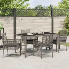 vidaXL Garten Essgruppe 5-tlg. Grau