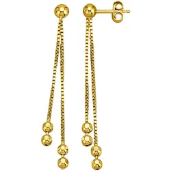 Paar Ohrhänger FIRETTI "Schmuck Geschenk Silber 925 Ohrschmuck Ohrringe Kugeln", gold (gelbgoldfarben), Ohrringe, Damen, Silber 925 (Sterlingsilber)