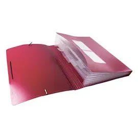 FolderSys Fächermappe 5 Fächer rot