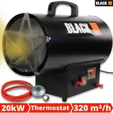 Heizkanone Gasheizung Heizgebläse Bauheizer Gasheizgebläse Thermostat 20kW