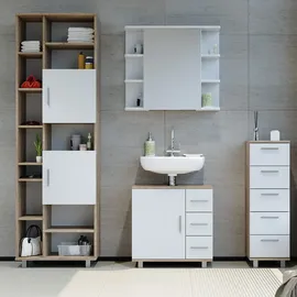 Vicco Waschbeckenunterschrank Ilias Weiß Sonoma Waschtisch Unterschrank Badezimmer