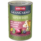 Animonda GranCarno Superfoods Rind + Rote Bete, Brombeeren, Löwenzahn 6 x 400 g