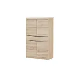EFFEZETA Highboard 103 x 139 x 40 cm Schwarz