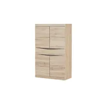 EFFEZETA Highboard 103 x 139 x 40 cm Schwarz