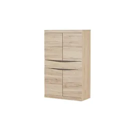 EFFEZETA Highboard 103 x 139 x 40 cm Schwarz