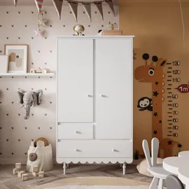lookway Kinderkleiderschrank Babushka 2-türig  weiß