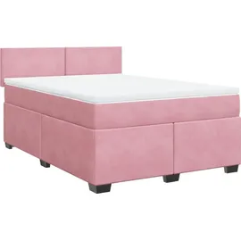 vidaXL Boxspringbett 140 x 200 cm Rosa