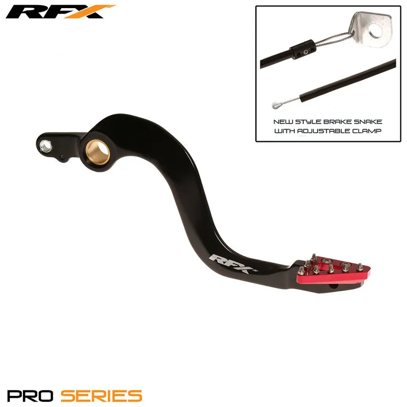 RFX Pro ST achterremhendel (Zwart/Rood Hard Geanodiseerd) - Honda CR250, rood