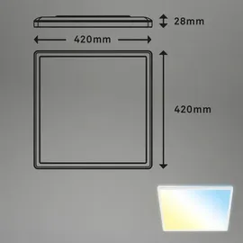 Briloner LED Panel 1-flg. quadratisch 42 x 42 x 3 cm weiß