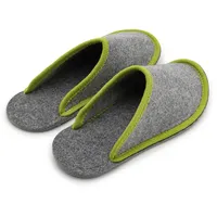 Pantoffelmann Gästepantoffel Walkfilz ABS-Sohle Herren Damen Hausschuh Filzpantoffel Pantoffel (1 Paar) Filzpantoffeln, Gästepantoffel besonders leicht grün 40-43 EU