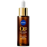 NIVEA Double Action Q10 Anti-Falten Serum (1 x 30 ml), straffendes Anti-Aging-Gesichtsserum, Anti-Glykation Feuchtigkeitspflege Gesicht, Q10 Pure & Glycostop Pflege für alle Hauttypen