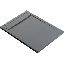 Bernstein Duschtasse New York 90x120 cm Betonoptik, Flache Duschwanne in Steinoptik, Rechteckiges Duschbecken aus Verbundwerkstoff, Rutschhemmende Gel-Coat-Oberfläche, Ohne Ablaufgarnitur