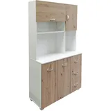 Hti-Living Küchenbuffet 1-St. 1 Küchenschrank 0 x 0 x 0 Braun/Weiß