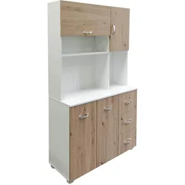 Hti-Living Küchenbuffet 1-St. 1 Küchenschrank 0 x 0 x 0 Braun/Weiß