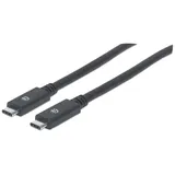 Manhattan USB 3.2 Gen1 (USB 3.0 / USB 3.1 Gen1) USB-C® Stecker 2.00 m Schwarz