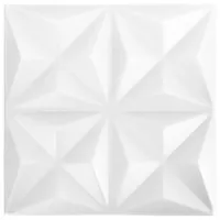 VidaXL 3D-Wandpaneele Origami Weiß 12 St. 50 x 50