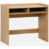 sweeek - Schreibtisch Holzdekor mit 2 Ablagen - Eichenfarben