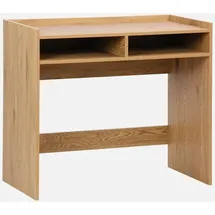 sweeek - Schreibtisch Holzdekor mit 2 Ablagen - Eichenfarben