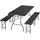 Tectake Campingtischgarnitur Klappbar 180 x 70 x 74 cm Anthrazit