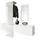 Vladon Wandgarderobe Carlton 208 x 193 x 35 cm Weiß matt/Eiche