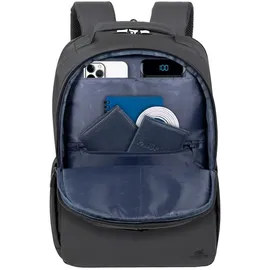 RivaCase® Rivacase 8435 schwarz beschichteter ECO Laptop-Rucksack 15,6"