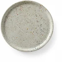 HENDI Pizzateller, Porzellan, Muster: mehrfarbigen Tupfen, Geschirrspüler und Mikrowellen geeignet, ⌀310mm, hellgrau