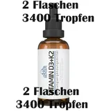 Vitamin D3 + K2 flüssig 100ml 3400 Tropfen D3  1000 IE K2 Menaquinon MK-7 20μg