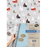 dabelino Geschenkpapier Set Weihnachten: Skandinavische Winterlandschaft