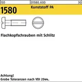 Hörger & Geßler ISO 1580 Flachkopfschraube M6x25 Polyamid blank Schlitz