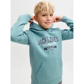 Jack & Jones Junior JJELOGO Sweat Hood 2 Col Blue 164