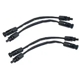 4er-Set flache Solarkabel-Fensterdurchführungen, MC4-kompatibel, 35 cm