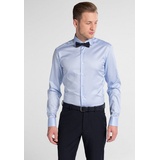 Eterna SLIM FIT Luxury Shirt in hellblau unifarben, hellblau, 38