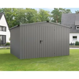 EcoStar Gerätehaus 3,33 x 3,25 m Graualuminium
