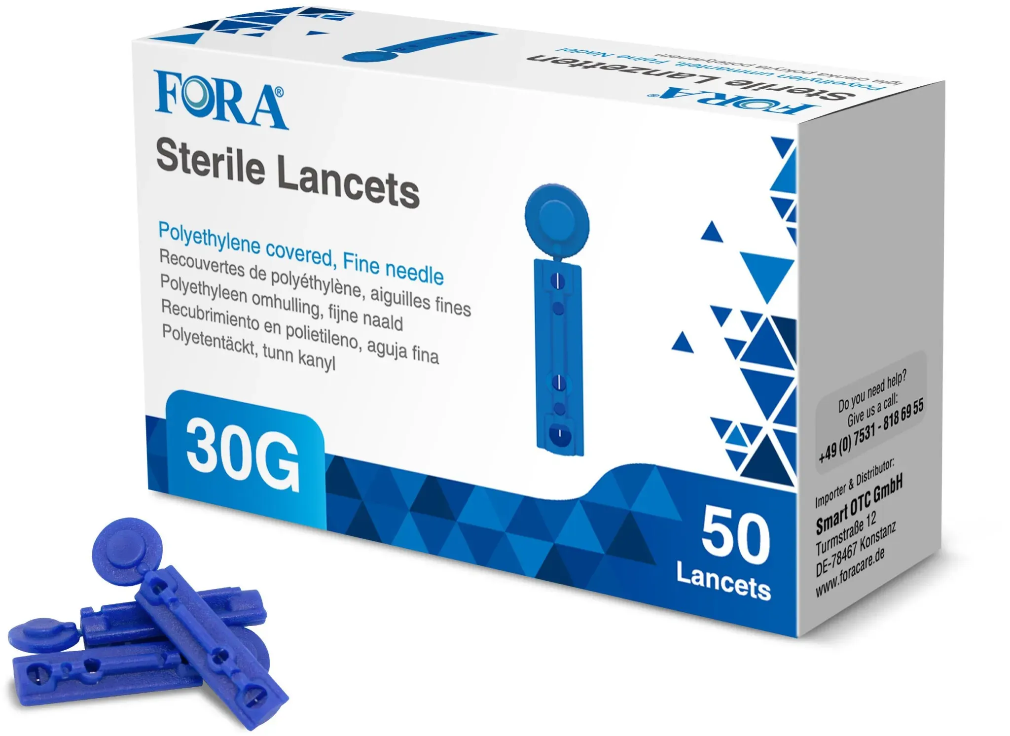 Fora Lanzetten - 30G (50 Stück) 1 St