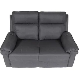 MCW 2er Kinosessel MCW-L94, Relaxsessel Fernsehsessel Sofa, Armlehne Liegefunktion Nosagfederung Stoff/Textil ~ dunkelgrau