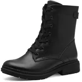 Jana Damen Stiefeletten zum Schnüren mit Reißverschluss Vegan, Schwarz (Schwarz), 39 EU