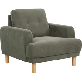 Beliani Sessel TUVE Cord 72 x 71 x 70 cm Dunkelgrün