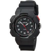 Lorus R2347NX9 38mm Armbanduhr Schwarz Digital/Sportarmband Schwarz