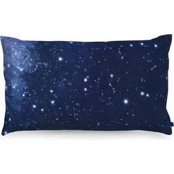 Foonka Kissen 50 x 30 cm Nordhimmel mit Füllung aus Buchweizenschalen