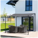 Outsunny Gartenpavillon 297 x 297 cm grau