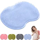 Fußbürste für die Dusche, Fussbürste Fußwäscher, Rutschfestes Silikon Massage Pad, Wäscher Massagegerät Dusche mit Rutschfesten Saugnapf, Reinigt, Peeling, Fußkreislauf Entlastet müde Füße Ohne Bücken