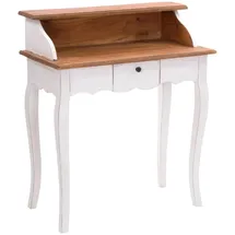 DESIGN DELIGHTS SEKRETÄR NAPOLEON 92x80cm(HxB) | Massivholz Schreibtisch | Farbe: 06 weiß-landhaus