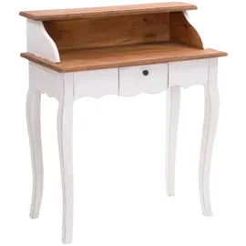 DESIGN DELIGHTS SEKRETÄR NAPOLEON 92x80cm(HxB) | Massivholz Schreibtisch | Farbe: 06 weiß-landhaus