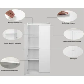 OTTO home Aalborg Aktenschrank 80 x 40 x 180 cm weiß